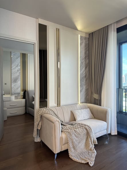 living room and bedroom of Ideo Q Sukhumvit 36