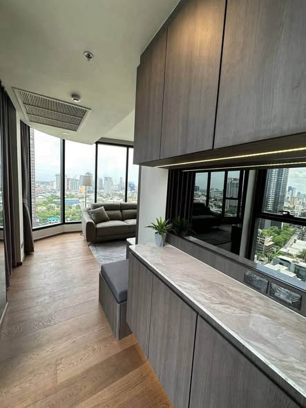 living room and room interior and kitchen of Ideo Q Sukhumvit 36