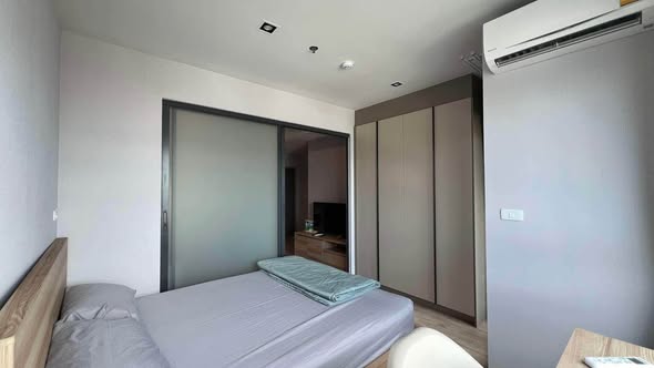 bedroom and room interior of IDEO Rama9 – Asoke