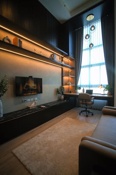 living room of IDEO Rama9 – Asoke