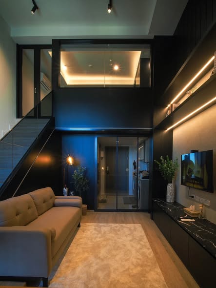 living room and room interior of IDEO Rama9 – Asoke