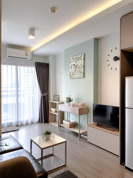 living room and bedroom of Ideo Sukhumvit 93