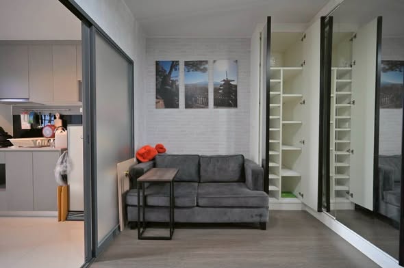 living room and bedroom and room interior of Ideo Sukhumvit 93