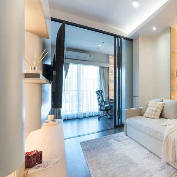 bedroom and living room of IDEO Sukhumvit Rama 4 ไอดีโอ สุขุมวิท-พระราม 4