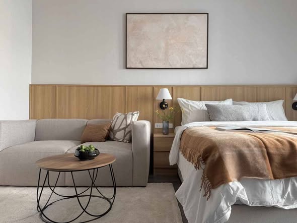 living room and bedroom of IDEO Sukhumvit Rama 4 ไอดีโอ สุขุมวิท-พระราม 4
