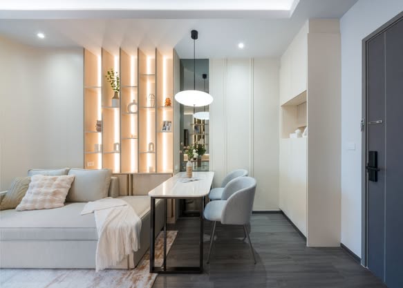 living room and room interior of IDEO Sukhumvit Rama 4 ไอดีโอ สุขุมวิท-พระราม 4