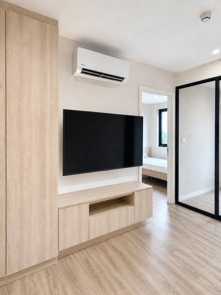 living room and room interior of IKON SUKHUMVIT 77 CONDOMINIUM