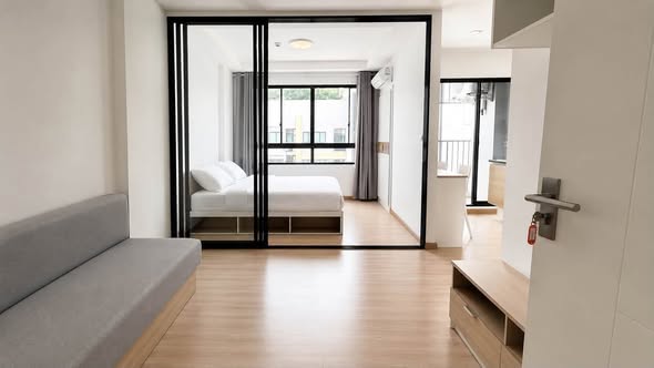 bedroom and room interior of J Condo Satorn-Kallaprapruk