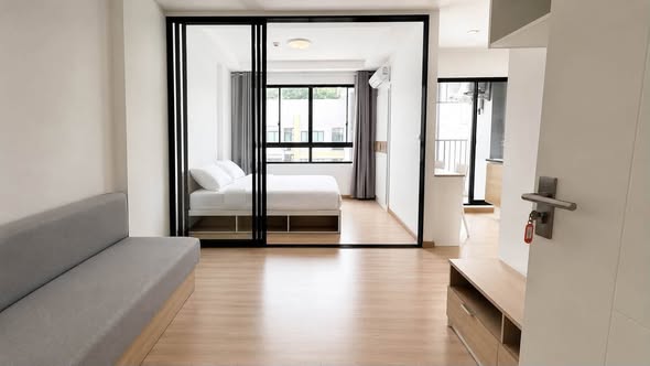 bedroom and room interior of J Condo Satorn-Kallaprapruk