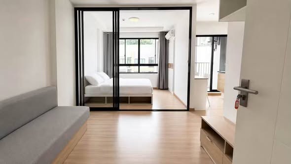 bedroom and room interior of J Condo Satorn-Kallaprapruk