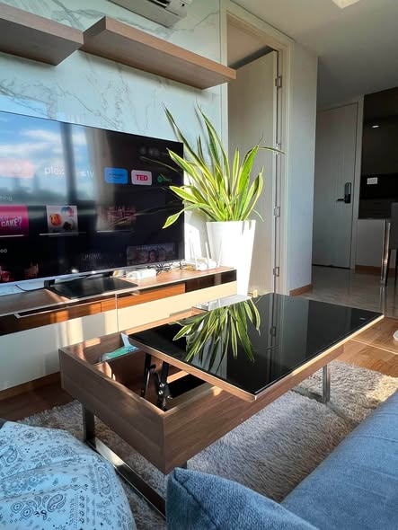living room and room interior of JRY Rama 9 Condominium