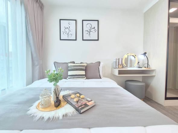bedroom of Kave Wonderland Sales Gallery