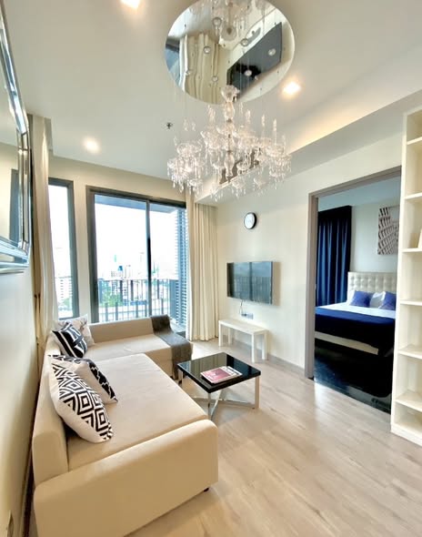 bedroom and living room and room interior of Keyne by Sansiri