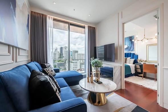 bedroom and living room of KHUN by YOO