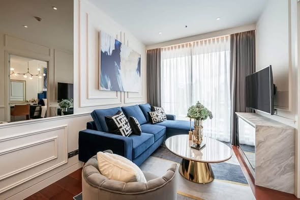 living room and bedroom of KHUN by YOO