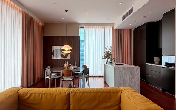 living room and room interior of KHUN by YOO
