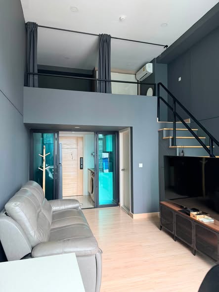 living room and room interior of Knightsbridge Duplex Tiwanon | ไนท์บริดจ์ ดูเพล็กซ์ ติวานนท์