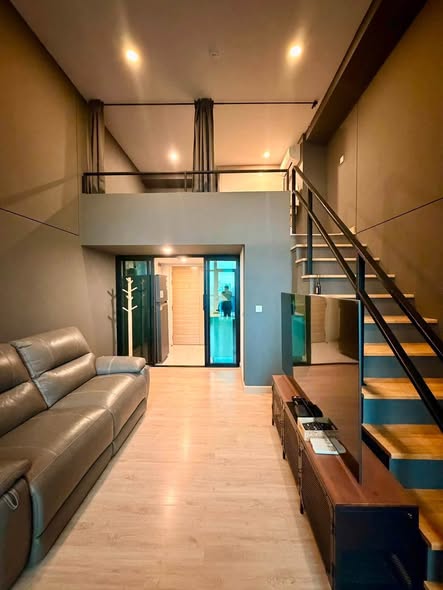 living room and room interior of Knightsbridge Duplex Tiwanon | ไนท์บริดจ์ ดูเพล็กซ์ ติวานนท์