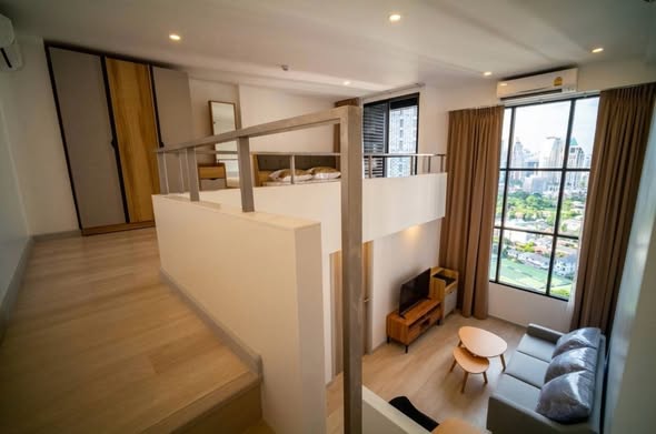 bedroom and living room and room interior of KnightsBridge Prime Sathon