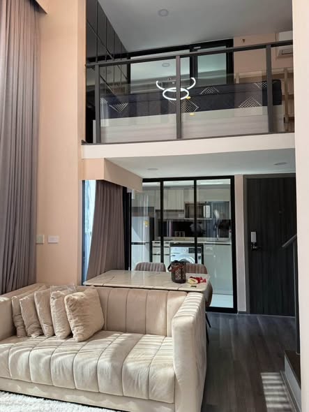 living room and room interior of KnightsBridge Space Rama9