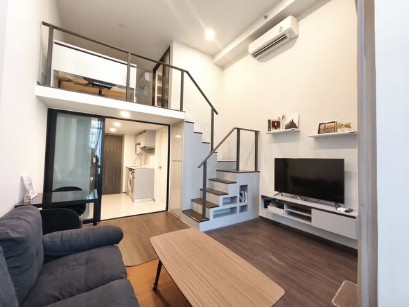 living room and room interior of KnightsBridge Space Rama9