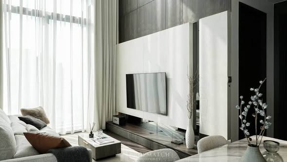 living room and room interior of LAVIQ Sukhumvit 57