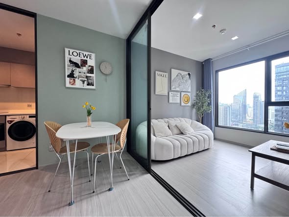 living room and bedroom and room interior of Life Asoke – Rama 9