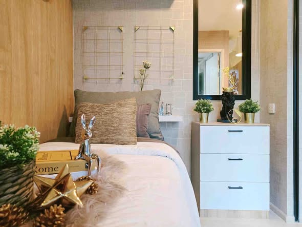 bedroom and bathroom of Life Asoke