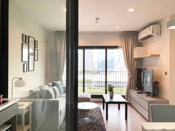 living room and bedroom and room interior of Life Asoke Hype