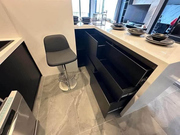 room interior and bathroom and kitchen of Life Asoke Hype