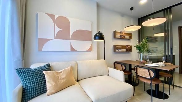 living room of Life พหลฯ-ลาดพร้าว | Life Phahon-Ladprao | First Class Living in The Heart of Ladprao