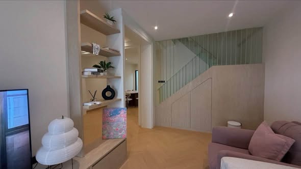 living room and room interior of Life Sukhumvit 48