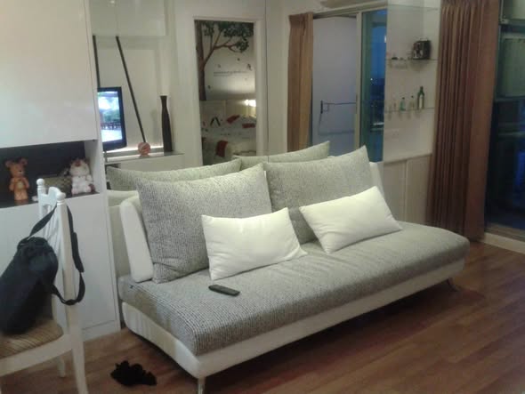 bedroom and living room of Lumpini Park Riverside Rama 3