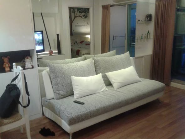 bedroom and living room of Lumpini Park Riverside Rama 3