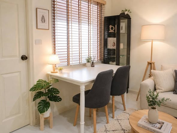 living room and room interior of Lumpini Place Narathiwas – Chaopraya