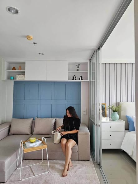 living room and bedroom of Lumpini Seaview Jomtien
