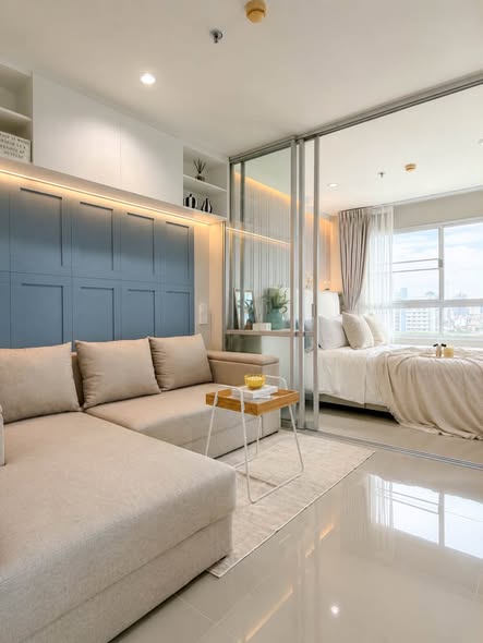 living room and bedroom of Lumpini Seaview Jomtien