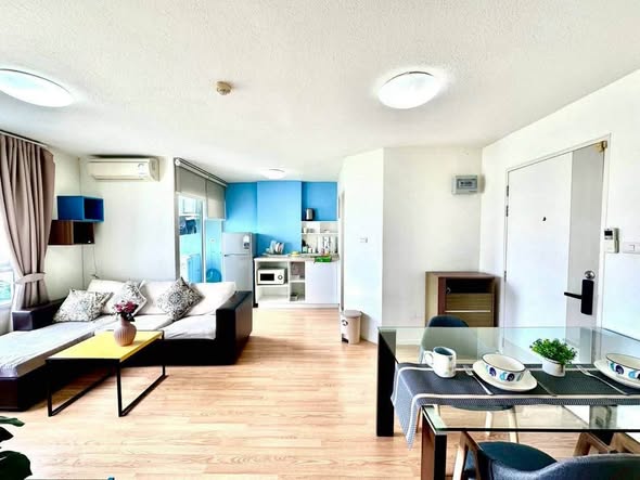 bedroom and living room of Lumpini Ville On Nut – Lat Krabang 2