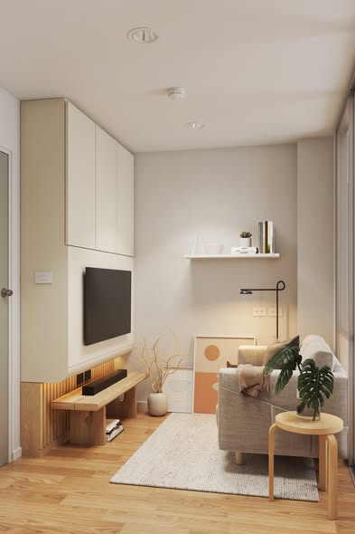 living room and bathroom of Lumpini Ville On Nut – Phatthanakan