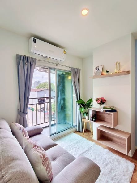 living room and bedroom of Lumpini Ville Rat Burana – Riverview 2