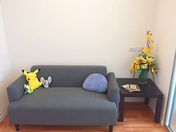 living room of Lumpini Ville Sukhumvit 76-Bearing Station 2