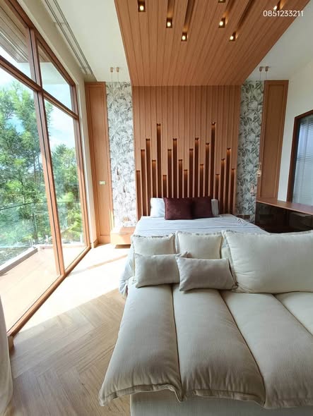 living room and bedroom of Luxury Pool Villa 99