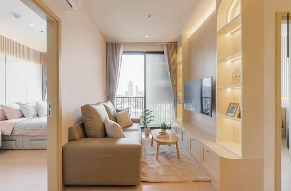 living room and bedroom of MARU Ekkamai 2
