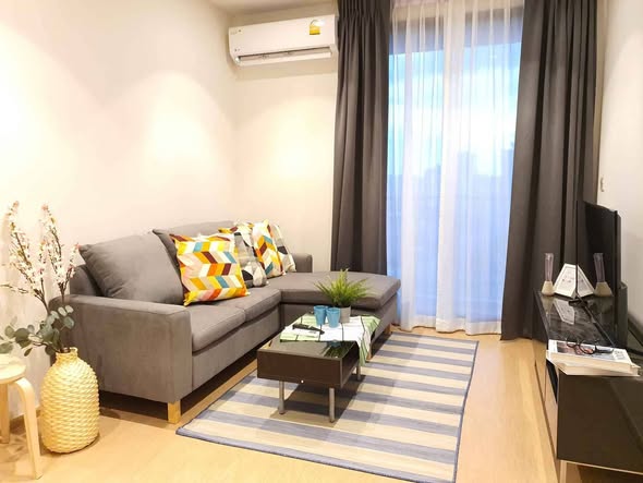 living room and bedroom of Maru Ladprao 15 : มารุ ลาดพร้าว 15