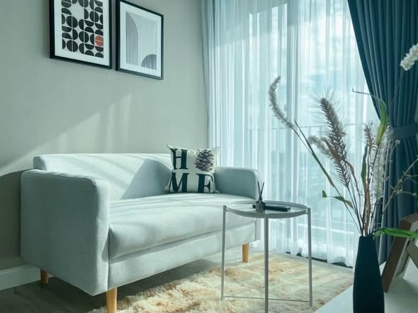 living room of Metro Luxe Riverfront Rattanathibet
