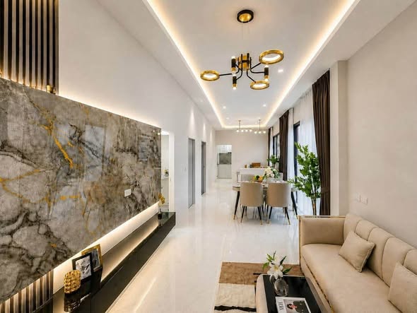 living room of Modi house โมดิเฮาส์ ตัวจริงเรื่องบ้านน้อคดาวน์ บ้านสำเร็จรูป