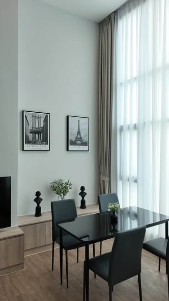 living room and room interior of Modiz Sukhumvit 50 โมดิซ สุขุมวิท 50