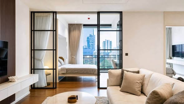 living room and bedroom and room interior of MUNIQ LANGSUAN