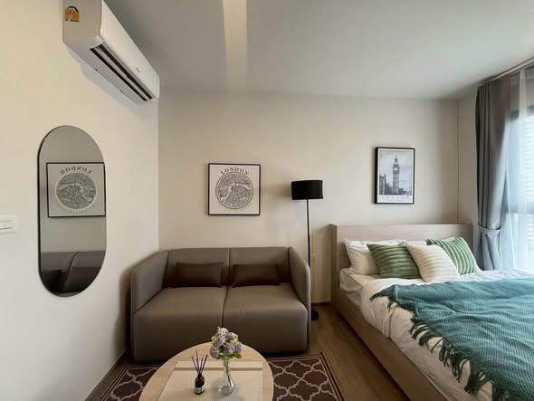 bedroom and living room of NIA by Sansiri