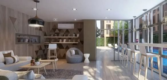 living room of คอนโด Niche id